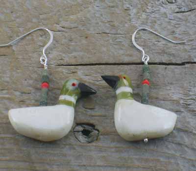 Earrings Southwest Jewelry Carved Loons A